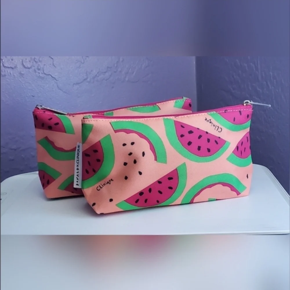 Set Of 2 Clinique & Donald Robertson Collab Cosmetics Bags